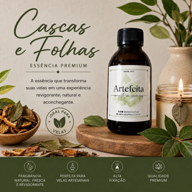Essência para Velas Cascas e Folhas 60ml