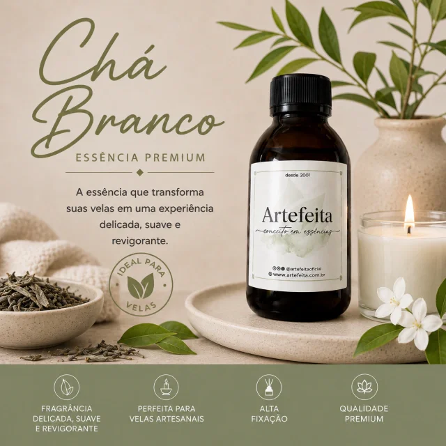 Essência para Velas Chá Branco 60ml