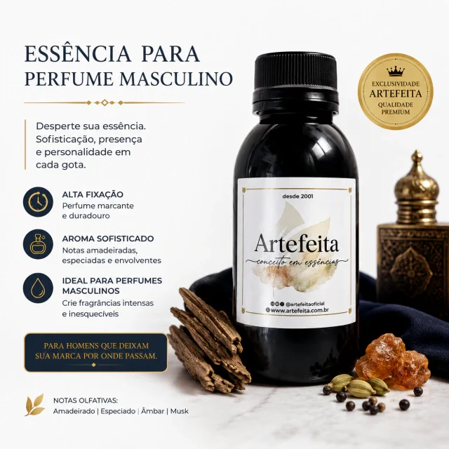 Essência para Perfume Kalan Árabe Masculino 50ml