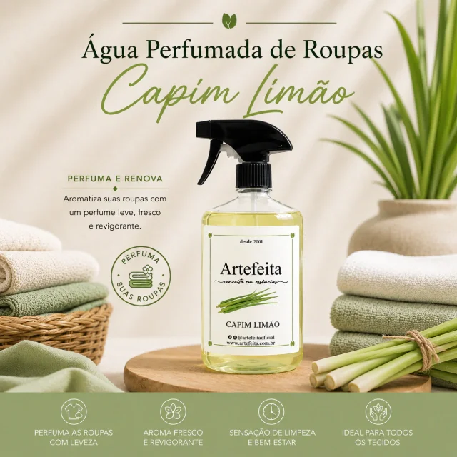 Água Perfumada Capim Limão 500ml