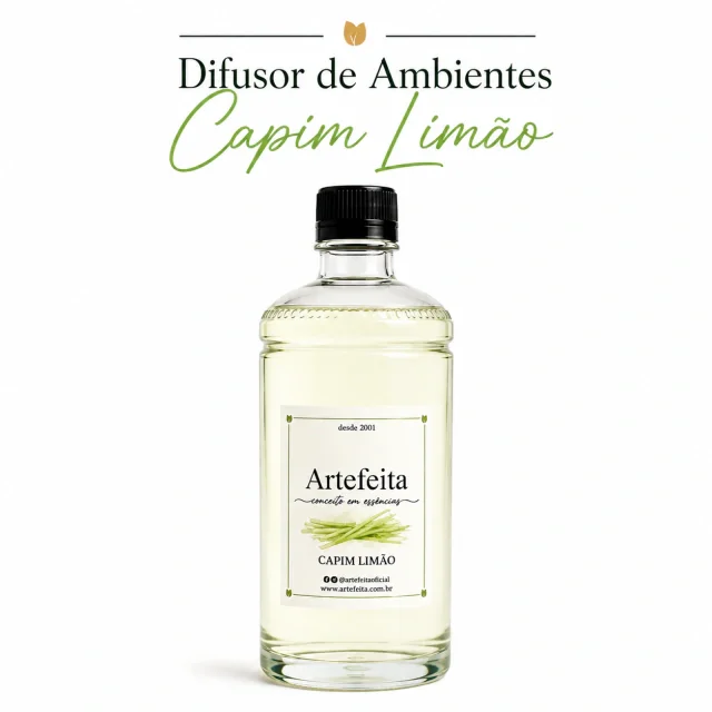 Refil Difusor de Ambiente Capim Limão 500ml ou 1 Litro