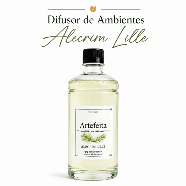 Refil Difusor de Ambiente Alecrim Lille 500ml ou 1 Litro