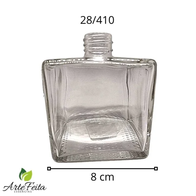 Vidro Cube Flint 350ml R.28/410 para Difusor e Home Spray
