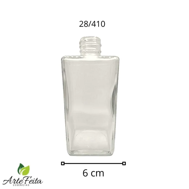 Vidro Square 250ml R.28/410 para Difusor e Aromatização