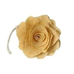 Rosa de Madeira Nude com Cordão para Difusor de Ambiente