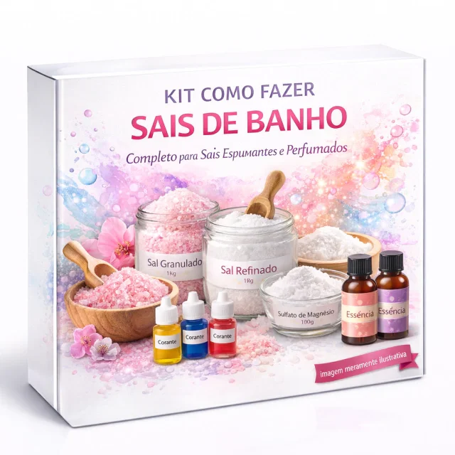 Kit Como Fazer Sais de Banho