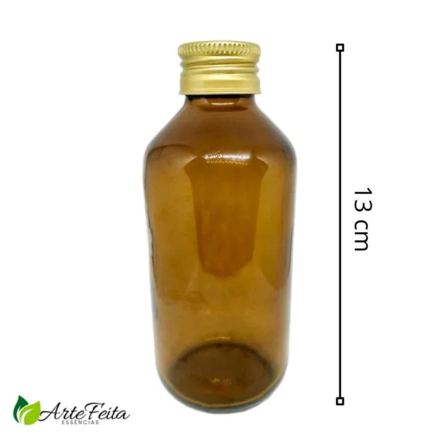 Vidro Âmbar 250ml com Tampa
