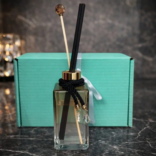 Kit Presente Square Caramelo Difusor + Home Spray + Saboneteira