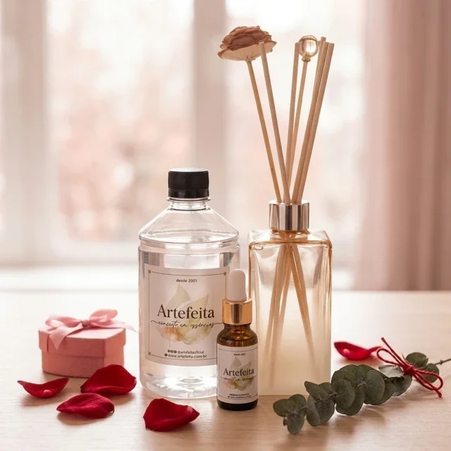 Kit Love Difusor de Varetas Square Caramelo com Brinde Especial
